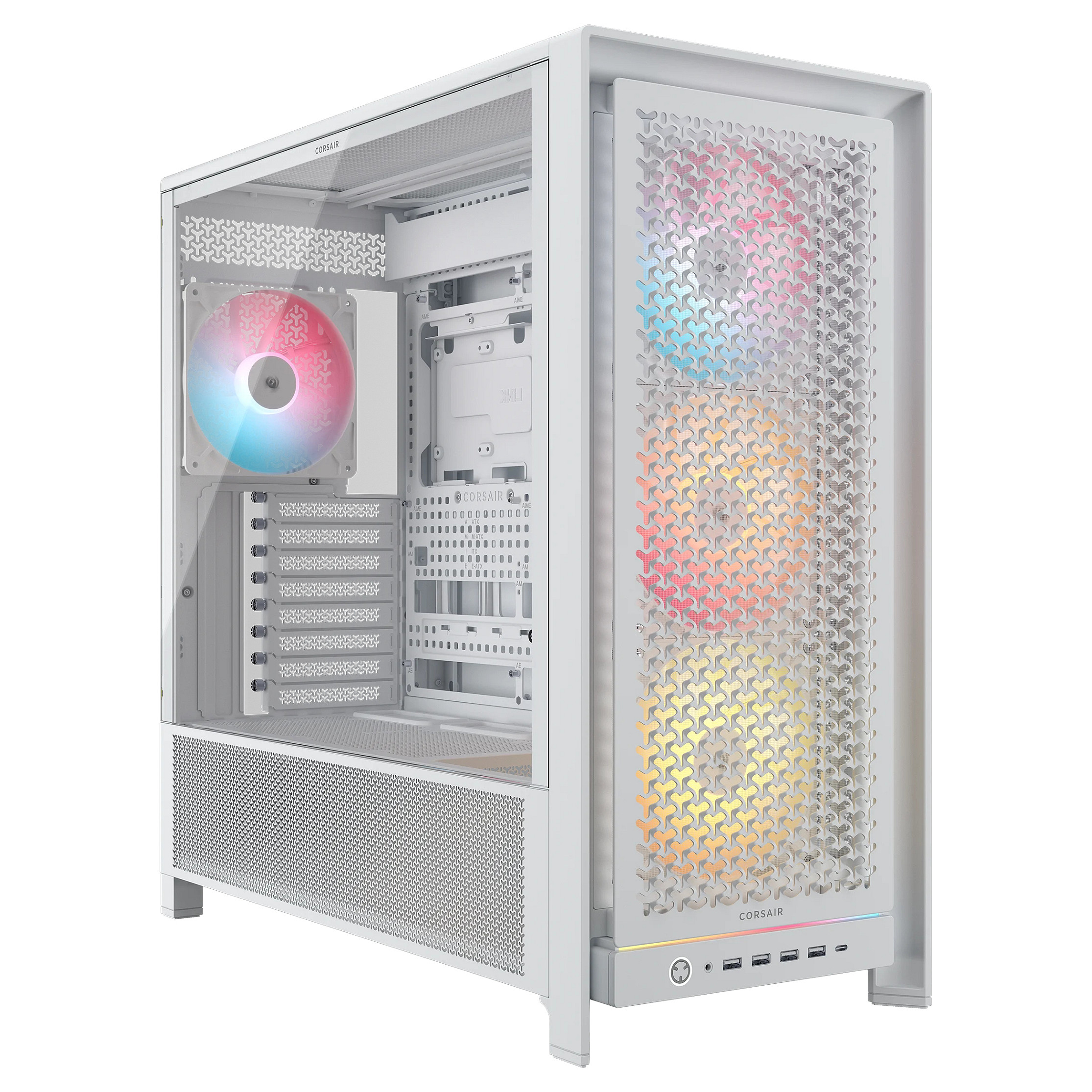 Kasë Midi CORSAIR Frame 5000D RS ARGB / ATX Gaming Tower - Bardhë - 1