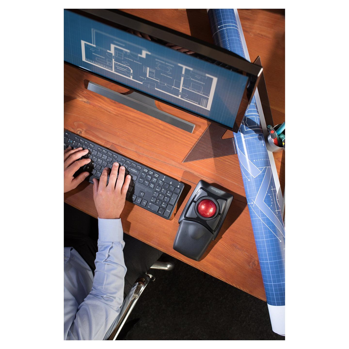 Maus pa kabllo Kensington Expert Mouse Wireless Trackball K72359WW, 400 DPI, 4 Butona, Bluetooth / RF Wireless, Scroll Ring - Zezë - 14