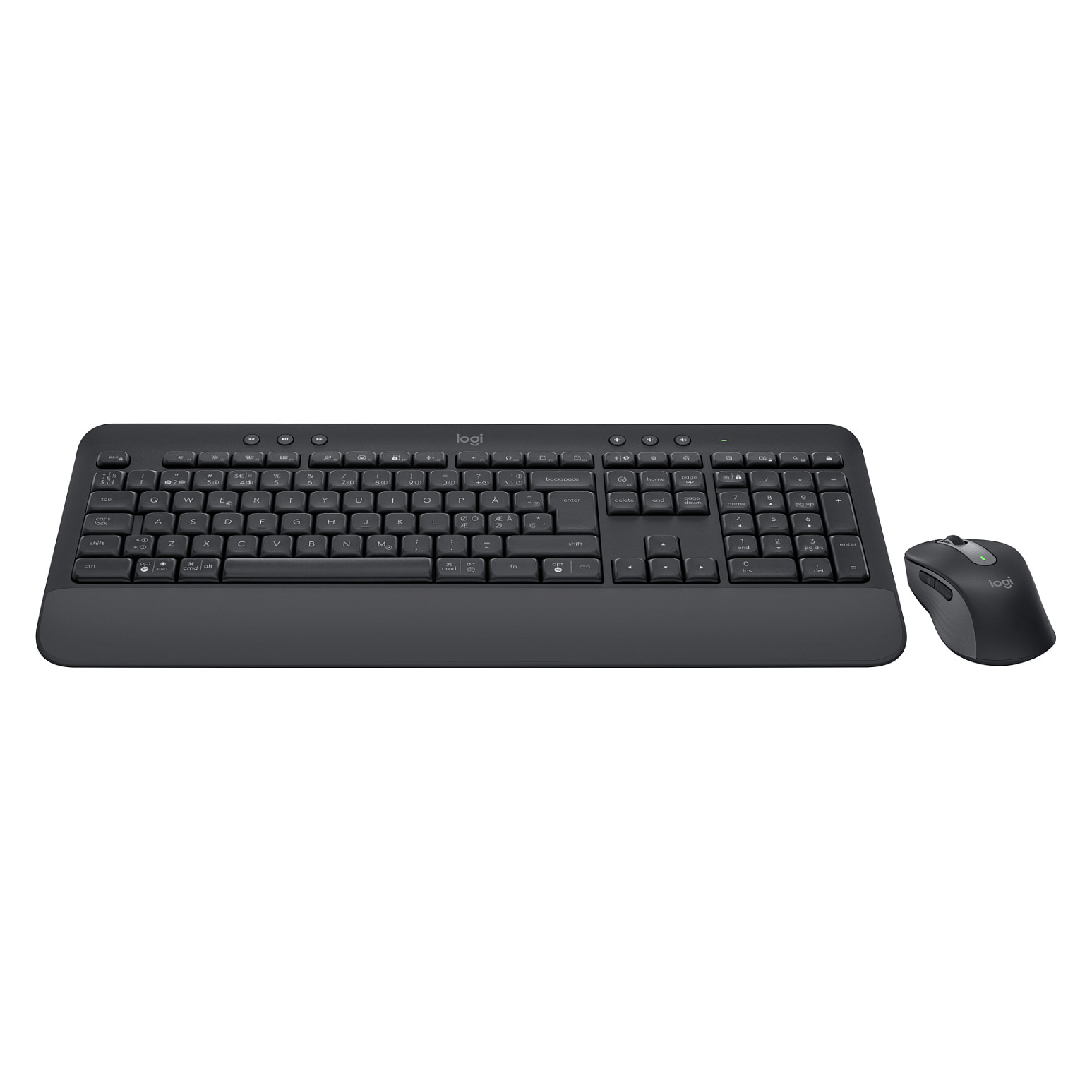 Logitech Signature MK650 – Set Tastierë & Maus pa Kabllo, Dual Mode, QWERTY Nordic, Maus 5 Butona, 4000 DPI – Grafit - 2