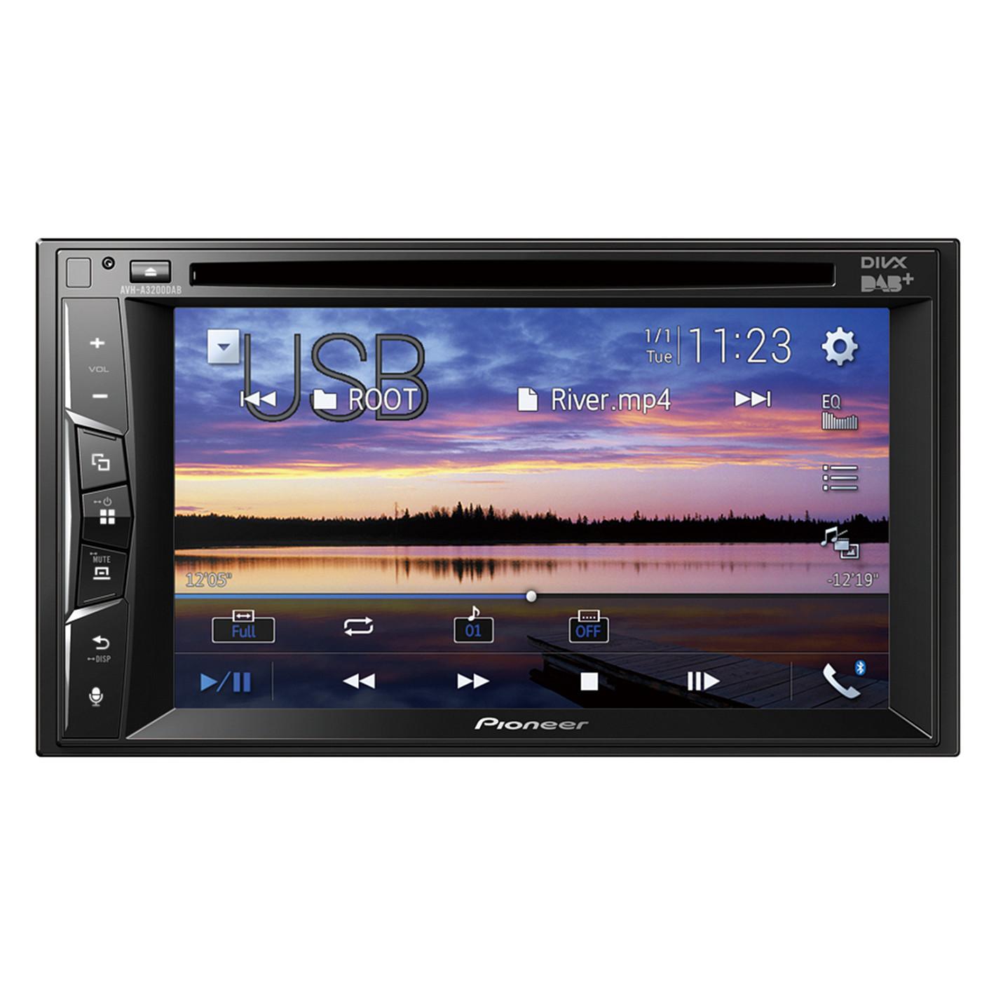 Radio multimedia për veturë Pioneer AVH-A3200DAB, 2 DIN, ekran me prekje 6.2", CD/DVD, DAB+, Bluetooth, 4 × 50 W - Zezë - 2