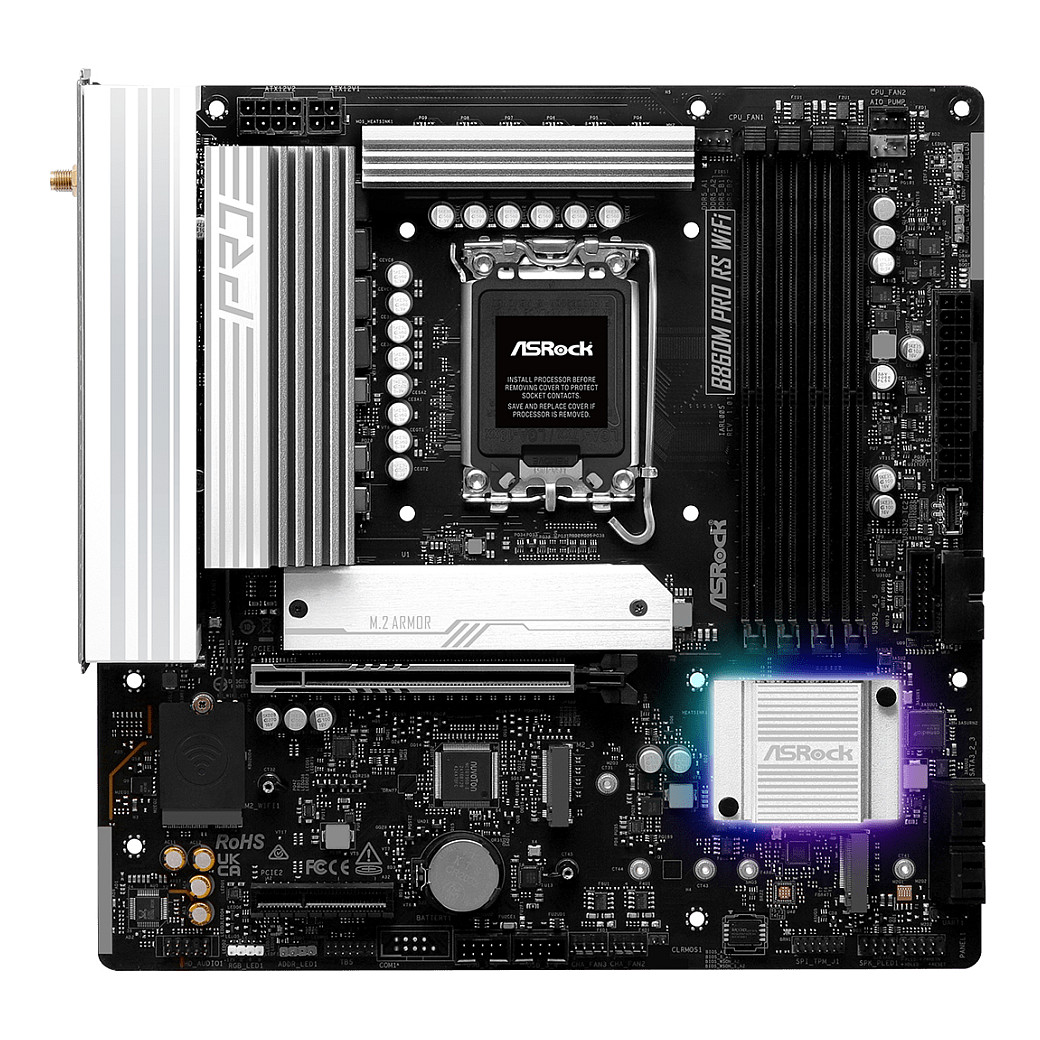 Pllakë Amë B860M Pro RS Wifi 1851 mATX HDMI/DP DDR5 - 2