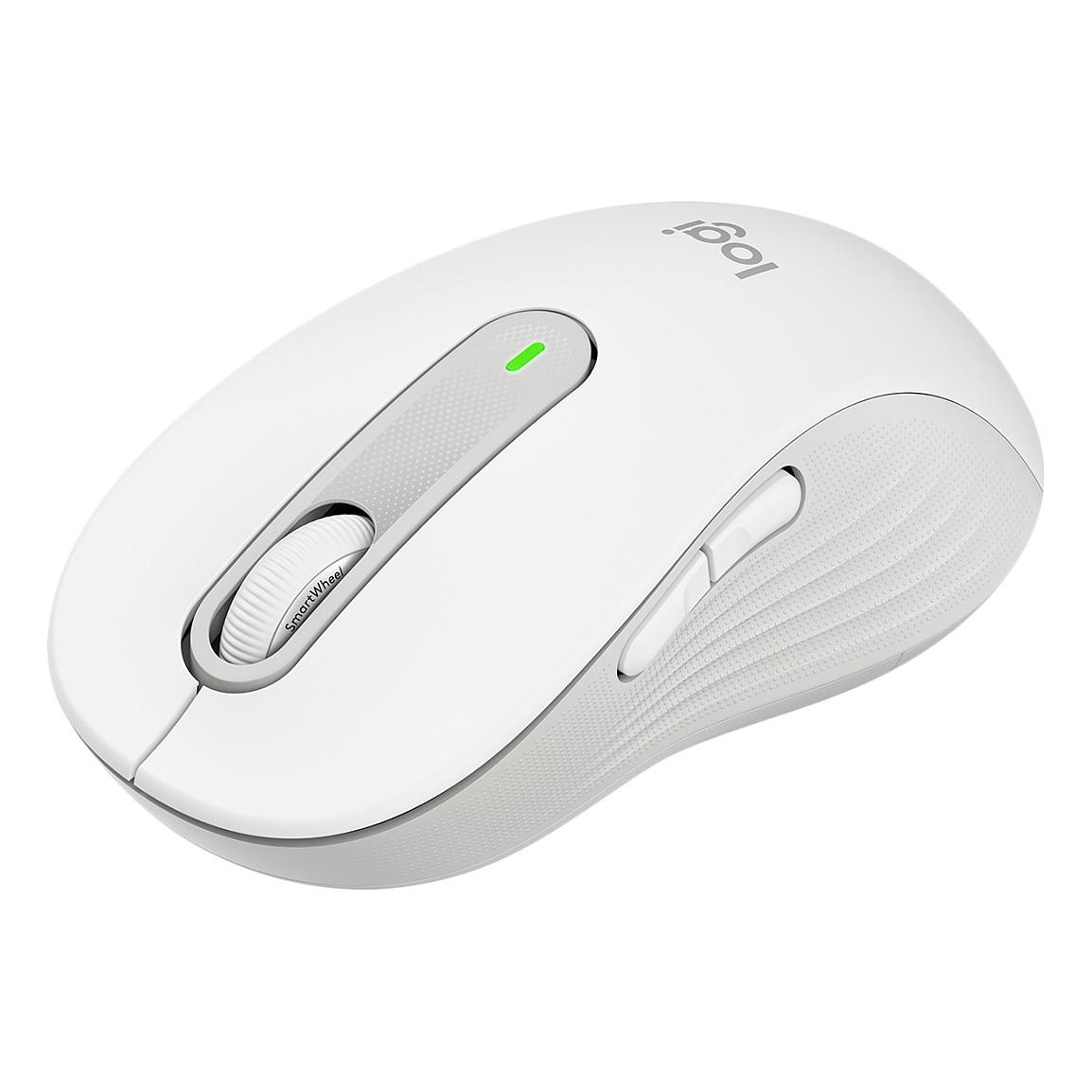 Maus pa kabllo Logitech Signature M650 L / Large / Bluetooth + Logi Bolt / 2,000 DPI / 5 Butona / SilentTouch - Bardhë - 6
