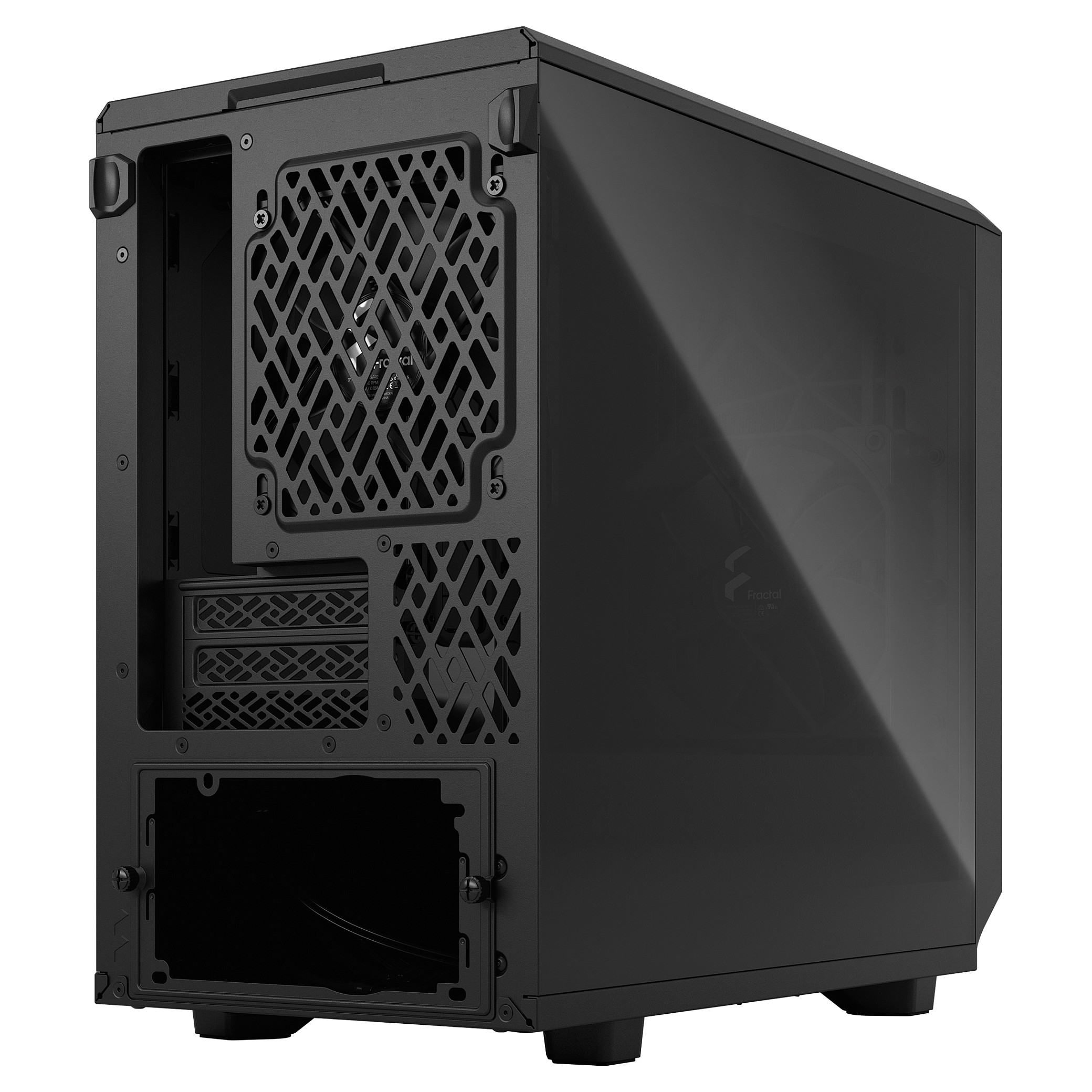 Kasë PC Fractal Design Meshify 2 Nano / Mini Tower / Mini-ITX + Mini-DTX / 1x 140mm + 1x 120mm Fan / Tempered Glass - Zezë - 4