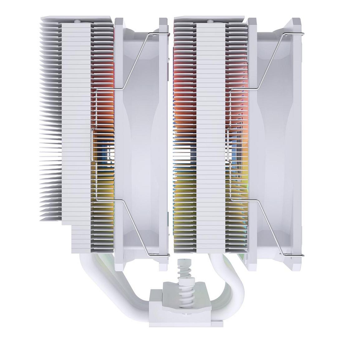 Ftohës për Procesor FSP MP7-WA / Dual Tower / 280W / 2x120mm PWM / 6x6mm Heatpipe / ARGB - Bardhë - 6