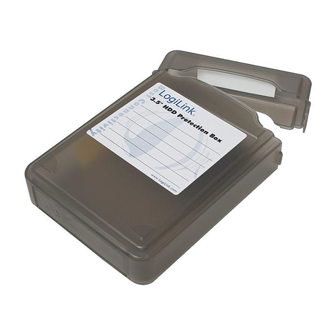 Këllëf për Disqe LogiLink UA0133B / 3.5" / 1 HDD / Rezistent ndaj ujit / Rezistent ndaj goditjeve – Transparente