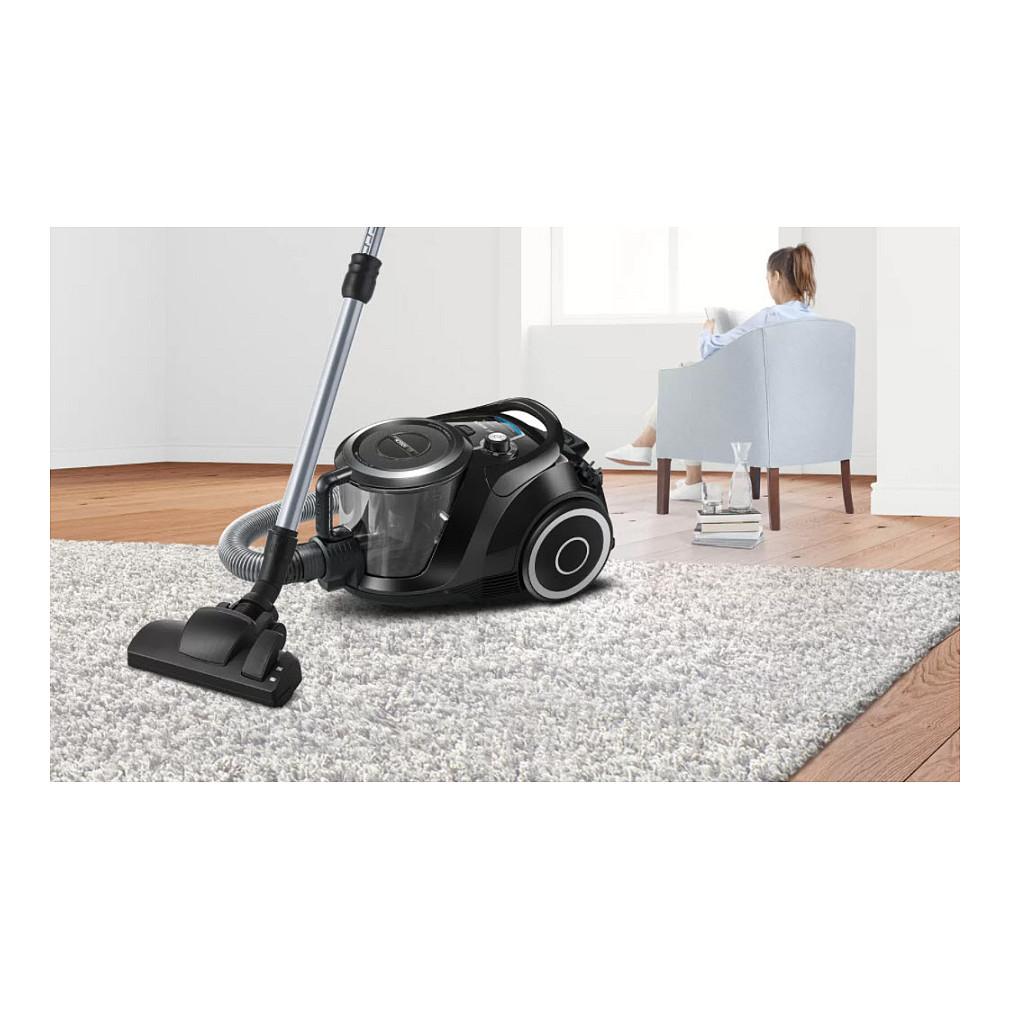 Fshesë Elektrike Bosch Serie 6 BGC41XSIL, 700W, Pa Qese, Kapacitet 2.4L, Filtër UltraAllergy, 68 dB – Zezë - 9