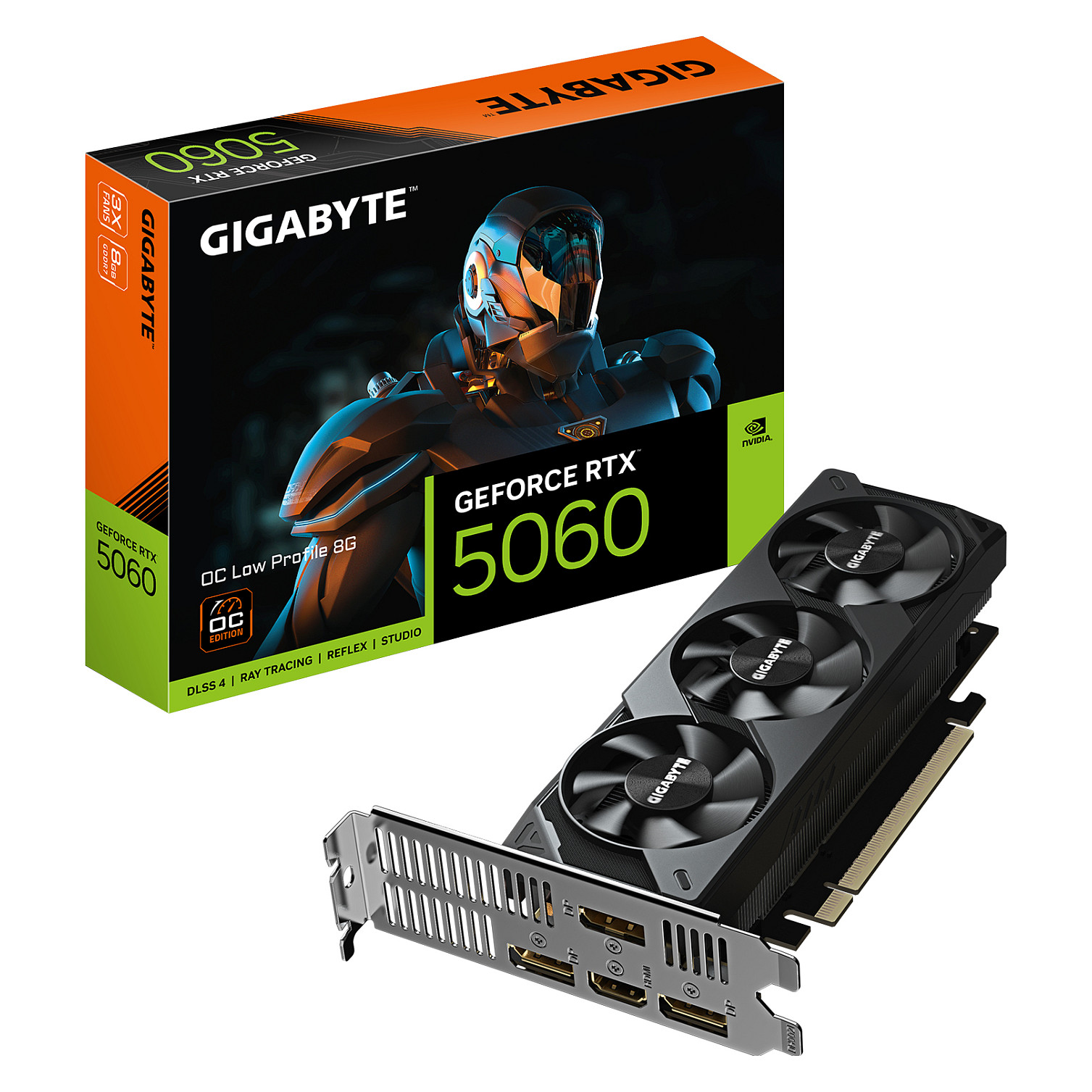 Kartelë Grafike NVIDIA GeForce RTX 5060 / 8GB GDDR7 / Gigabyte OC Low Profile