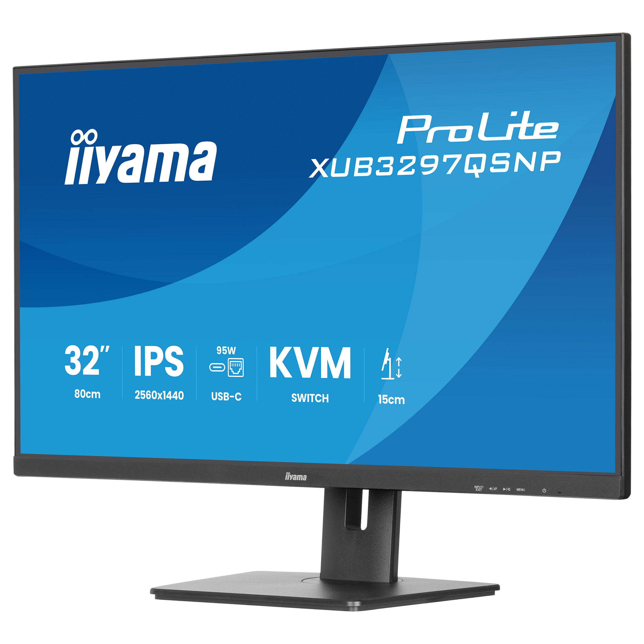 Monitor iiyama XUB3297QSNP-B1 / 32"/ Quad HD IPS / LED / 100Hz / 1ms / USB-C + USB-A + HDMI + DisplayPort - Zezë - 11