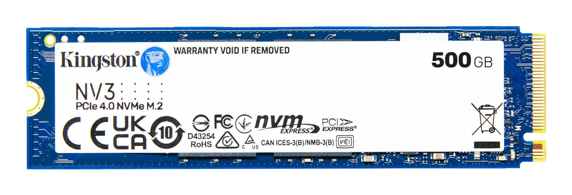 SSD e Brendshme Kingston NV3 / SNV3S/500G / 500GB / M.2 2280 / PCIe 4.0 x4 NVMe / 5000MB/s – Blu