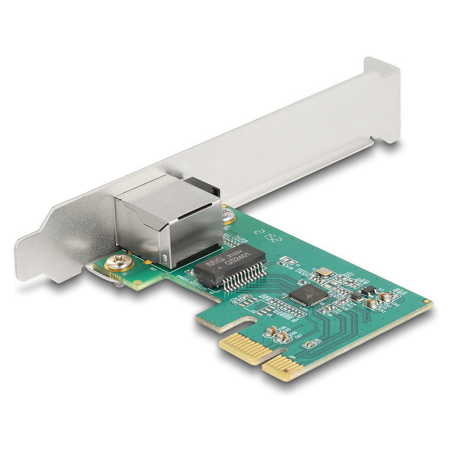 Karta të Rrjetit Delock 88100 / PCIe 2.1 x1 / 1x 2.5 Gigabit LAN RJ45 / 2.5Gbps / Realtek RTL8125B / Low Profile - 2