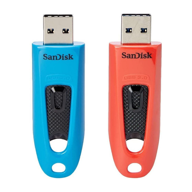 USB Flash Drive SanDisk Ultra / 2x64GB / USB 3.0 Type-A - Blu/Kuqe