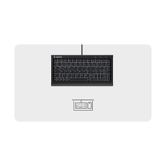 Tastierë me kabllo KeySonic KSK-3011ELC / USB 2.0 / Super-Mini / QWERTZ / German / 78 Çelësa / LED - Zezë - 5