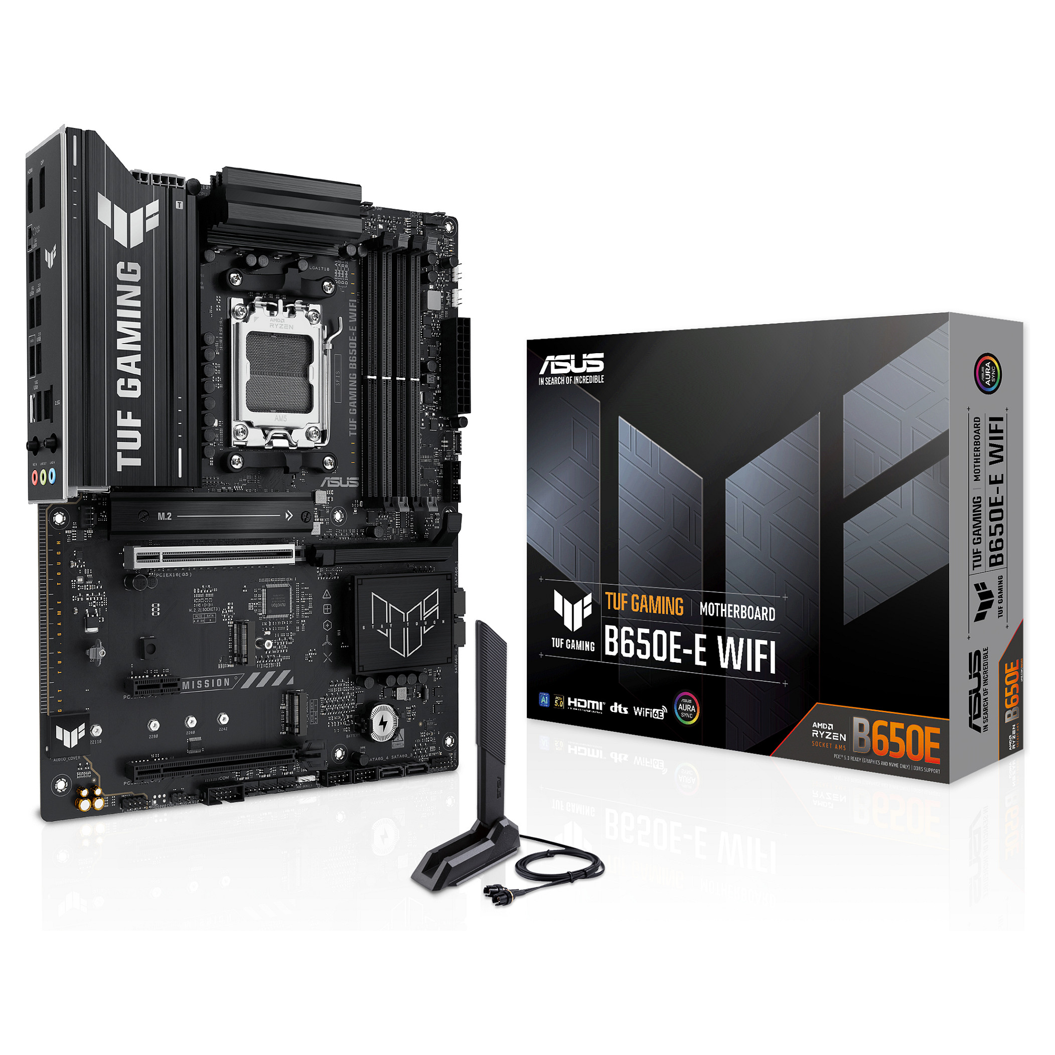 Pllakë Amë AMD AM5 ASUS TUF GAMING B650E-E WIFI / DDR5 / HDMI+DP - 1