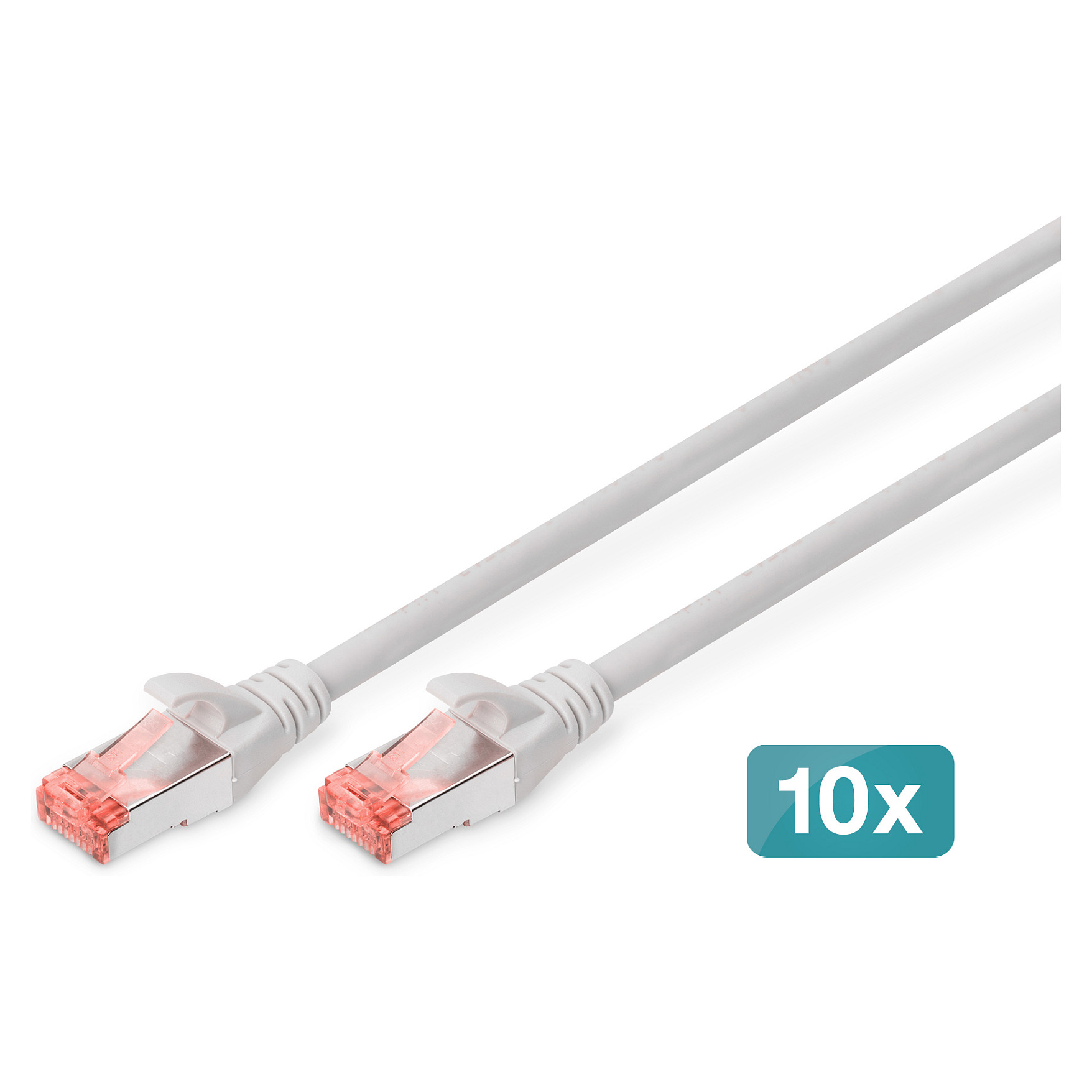 Kabllo për Rrjet DIGITUS Cat6 S/FTP Patch Cable / 10 pcs / 5.00m – Gri - 1