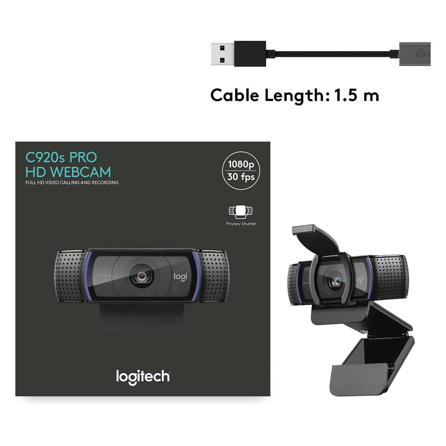 WebCam Logitech HD Pro C920S 1920×1080 - 14