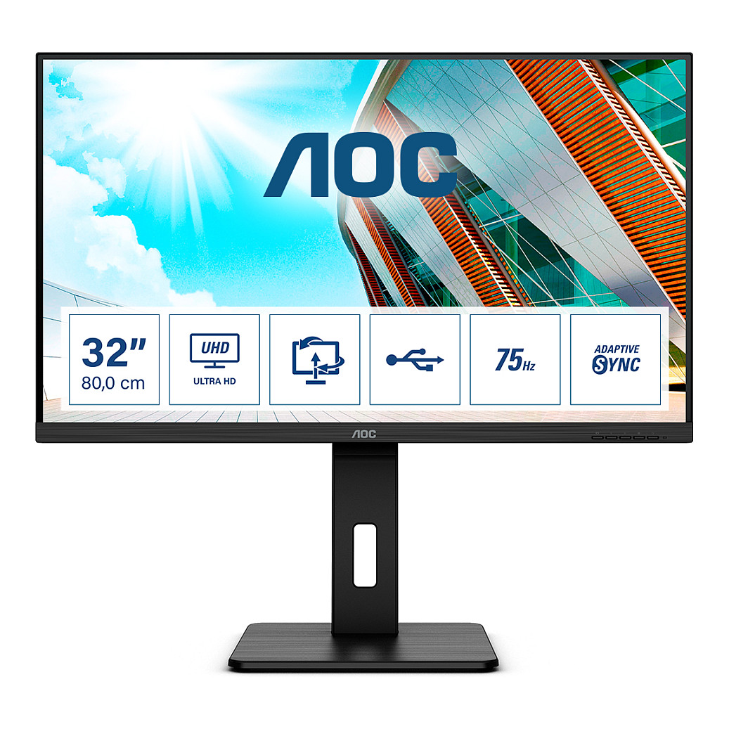 Monitor AOC P2 U32P2 31,5" 4K UHD 75Hz 4m, i zi - 1