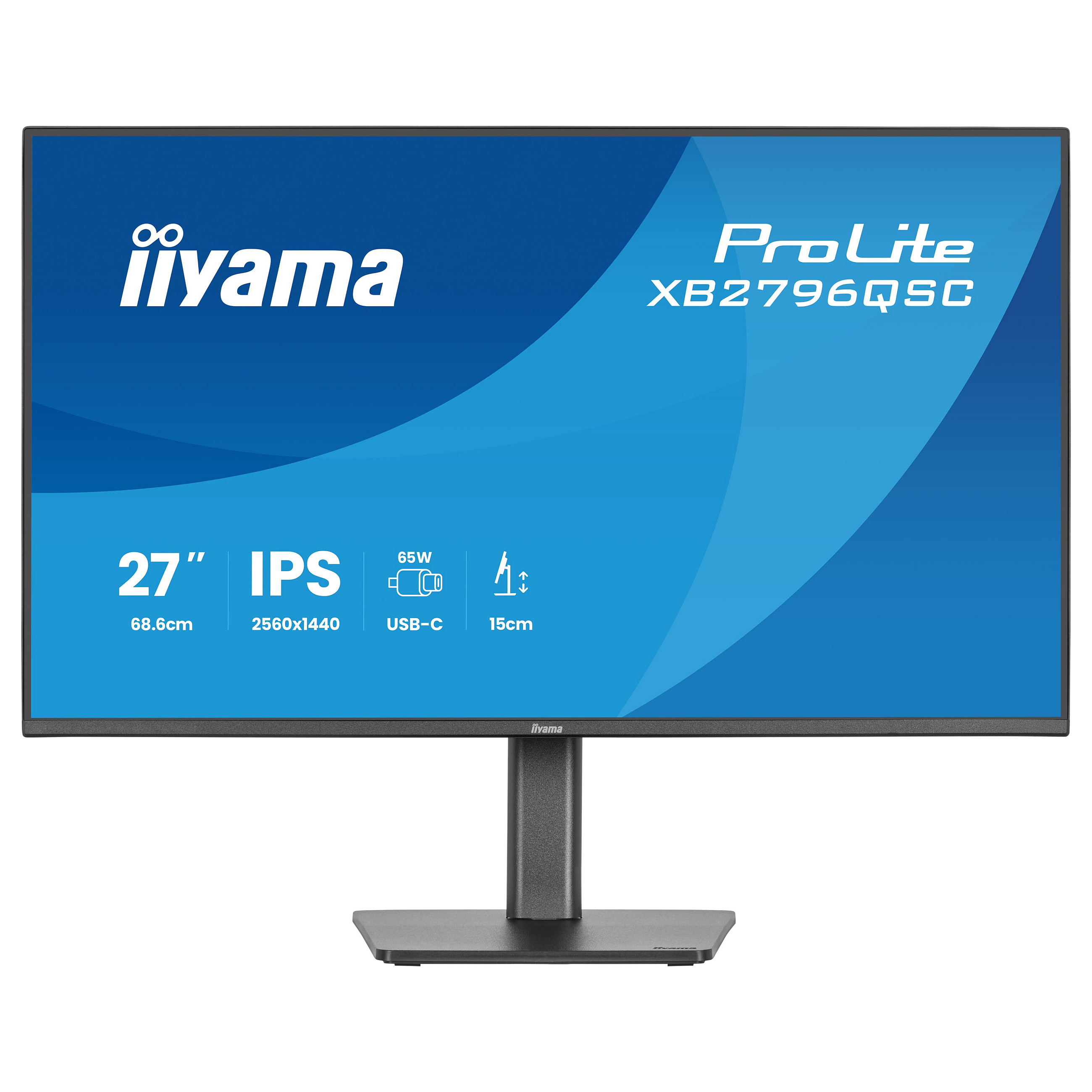 Monitor iiyama ProLite XB2796QSC-B1 / 27"/ Quad HD IPS / LED / 75Hz / 4ms / USB-C + USB-A + HDMI + HDCP - Zezë - 11