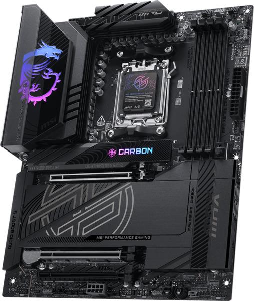 Pllakë Amë MB AMD MSI MPG X870E CARBON MAX WIFI, AM5, X870E, DDR5, ATX, Wi-Fi 7, 5GbE LAN, 2.5GbE LAN