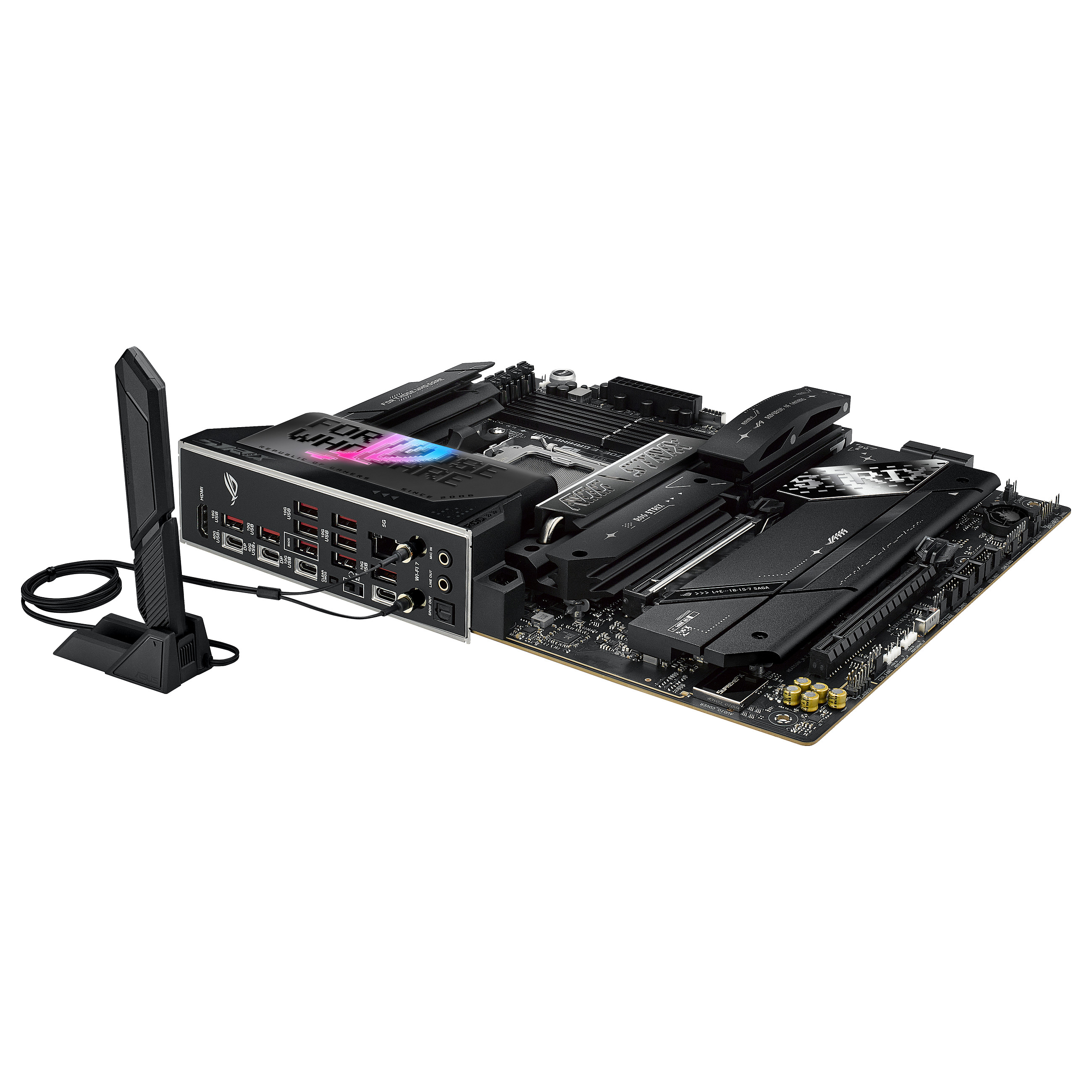 Pllakë Amë ASUS ROG STRIX X870E-E GAMING WIFI / AMD AM5 / X870E / DDR5 / ATX / Wi-Fi 7 / 5GbE LAN - 9