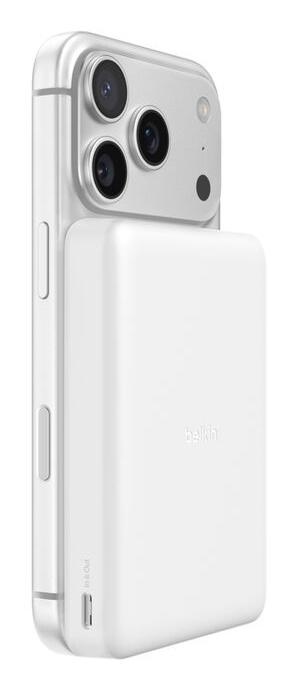 Aksesorë Apple Belkin BOOSTCHARGE Slim Magnetic Power Bank / 10000mAh / 20W / Wireless 7.5W - Bardhë