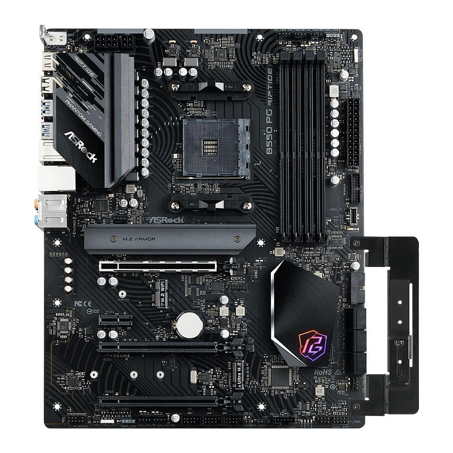Pllakë Amë ASRock B550 PG Riptide / AMD AM4 / B550 / DDR4 / ATX / 2.5GbE LAN / CrossFireX - 6