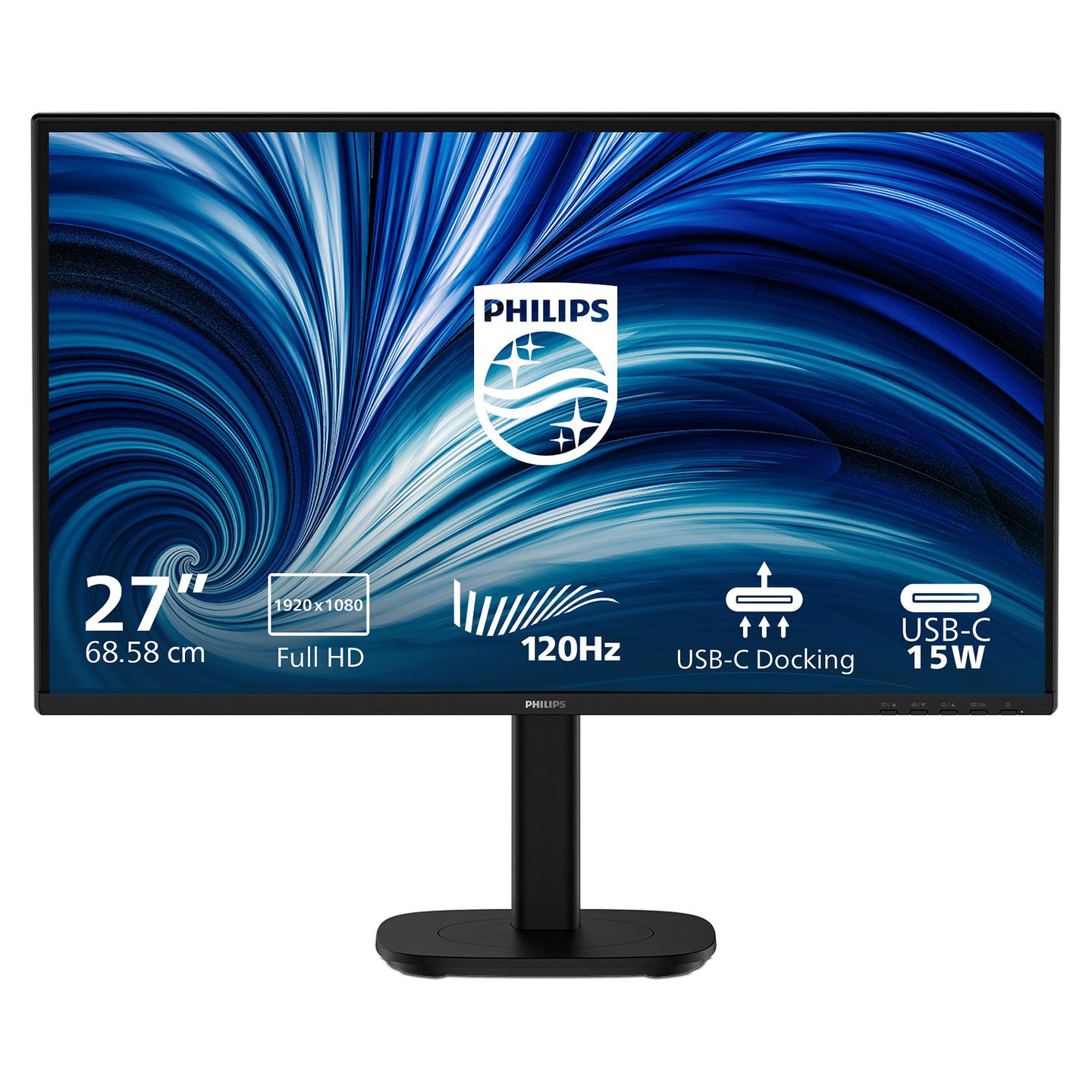Monitor Philips 27B2U3301, 27", Full HD IPS, 120Hz, HDMI+DP+USB-C+USB - Zezë