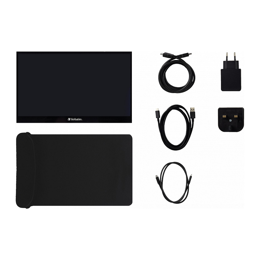 Monitor Verbatim PMT-17 / 17.3″ / Full HD TFT/IPS LCD Touch / 60Hz / 6ms / USB-C + HDMI - Zezë - 11