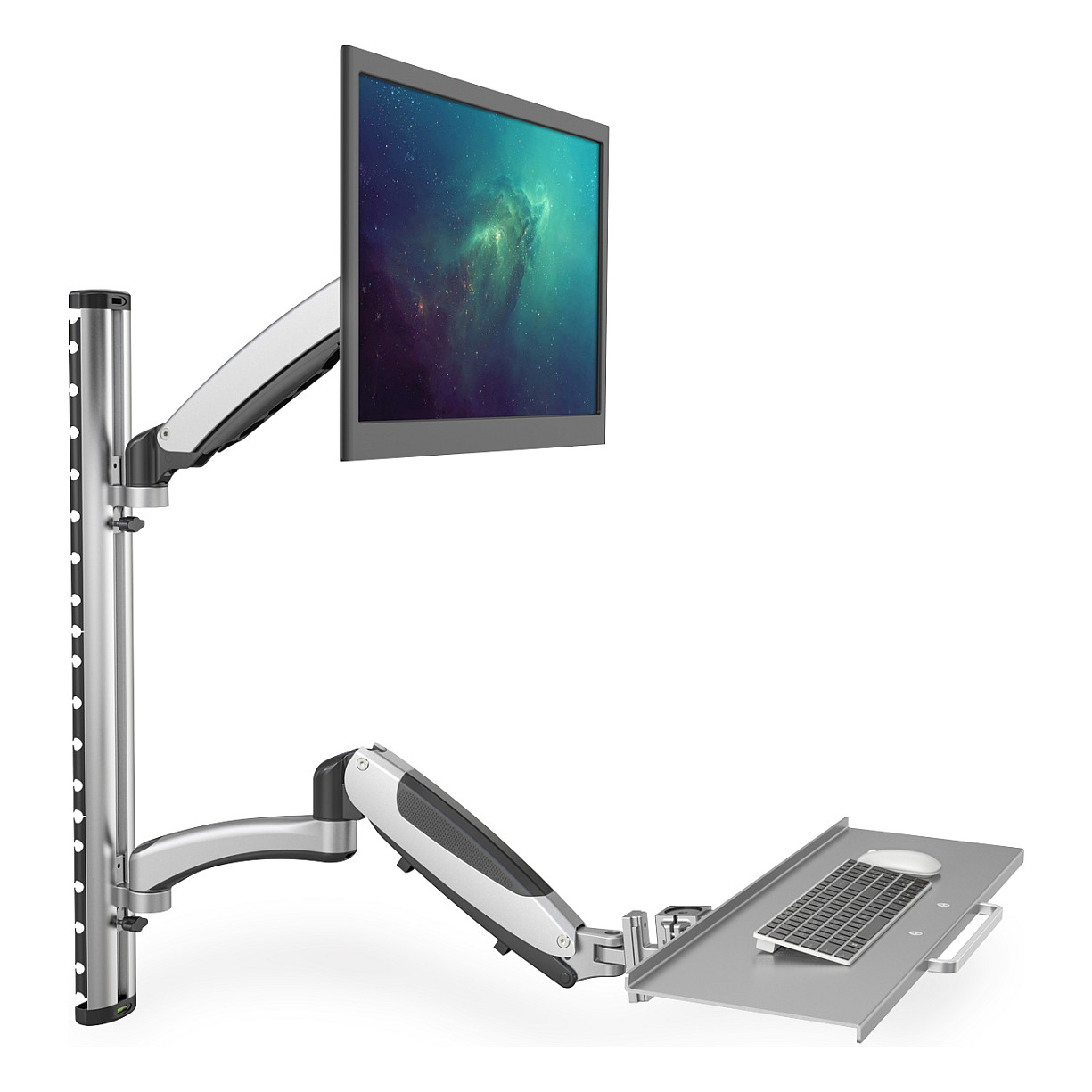 Mbajtëse për monitor DIGITUS DA-90354 / Keyboard Tray / 69 cm / 27" / 8kg - Argjend - 3