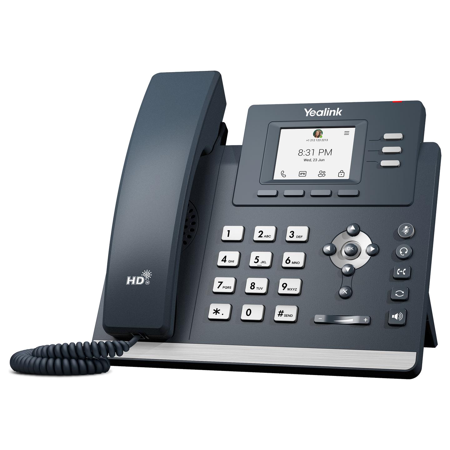 Telefon VoIP Yealink MP52 E2, Microsoft Teams, 2.4" LCD, 320x240, 2x Gigabit Ethernet, PoE, USB - Hiri - 2