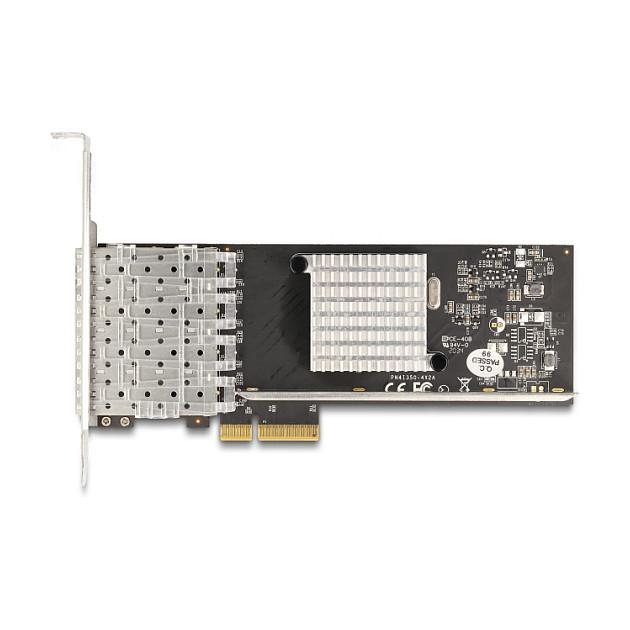 Karta të Rrjetit Delock 88342 / PCIe 2.1 x4 / 4x Gigabit LAN SFP / 1000Mbps / Intel i350 / Low Profile - 3