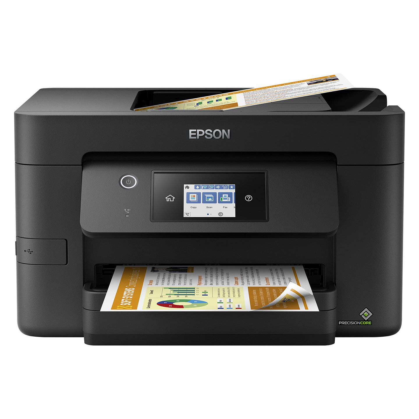 Printer Multifunksional Epson WorkForce Pro WF-3820DWF, A4, 4 në 1, Inkjet, Duplex, Wi-Fi, Ethernet, USB - Zezë