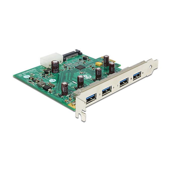 Kartë Zgjerimi PCI Express Delock 89323 / PCIe 2.0 x1 / 4x USB Type-A 5Gbps / Fresco Logic FL1100 - 1