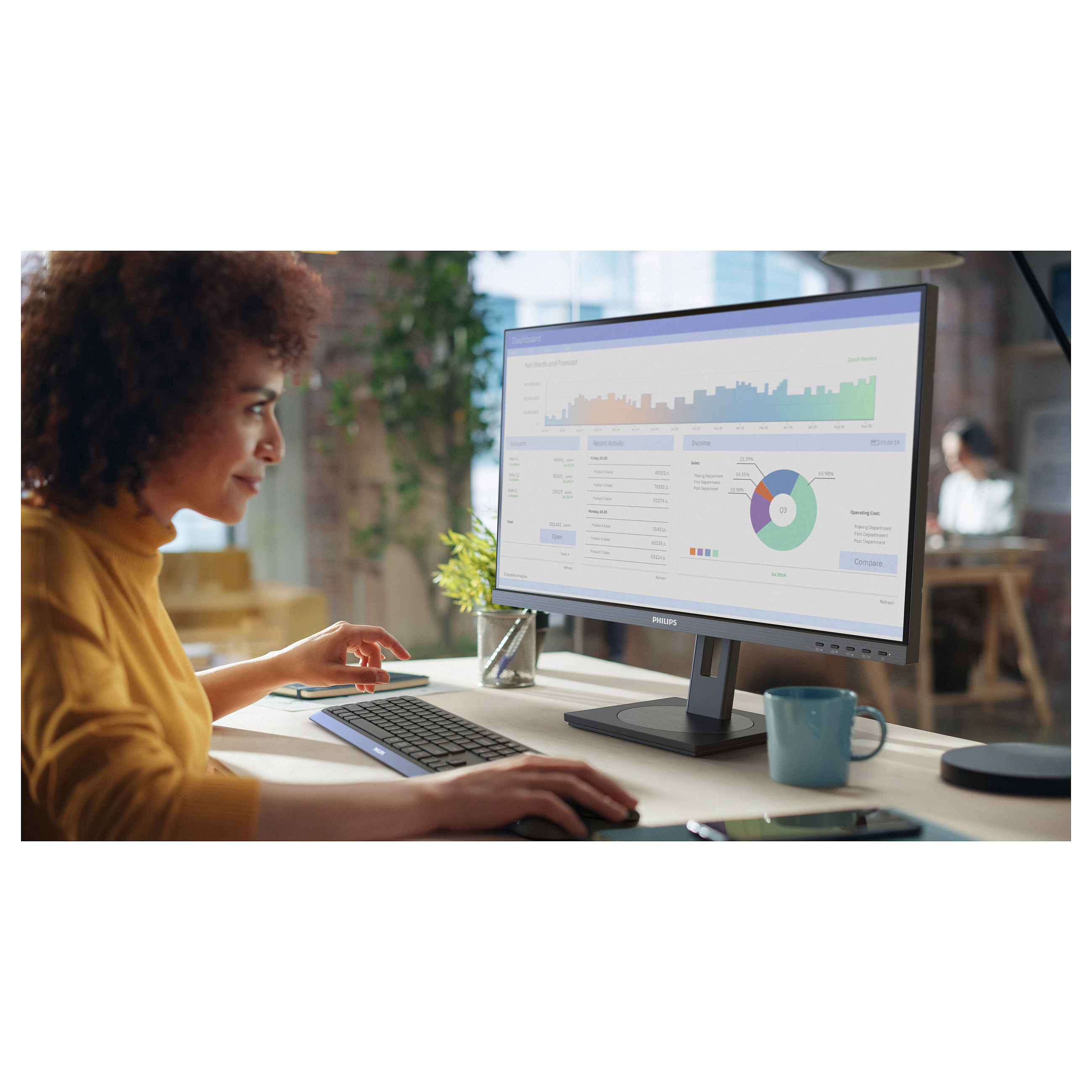 Monitor 4K Philips 27B1N3800 68.6cm/27" (3840x2160) 16:9 4K UHD IPS 4ms 60Hz 2xHDMI DP USB Speaker Pivot Black - 12