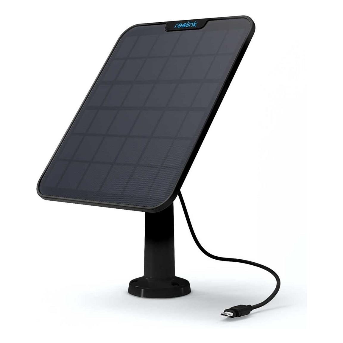 Panel Diellor për Kamera Sigurie Reolink Solar Panel 2, 5.8W, USB Type-C, Kabllo 4m, IP65 - Zezë
