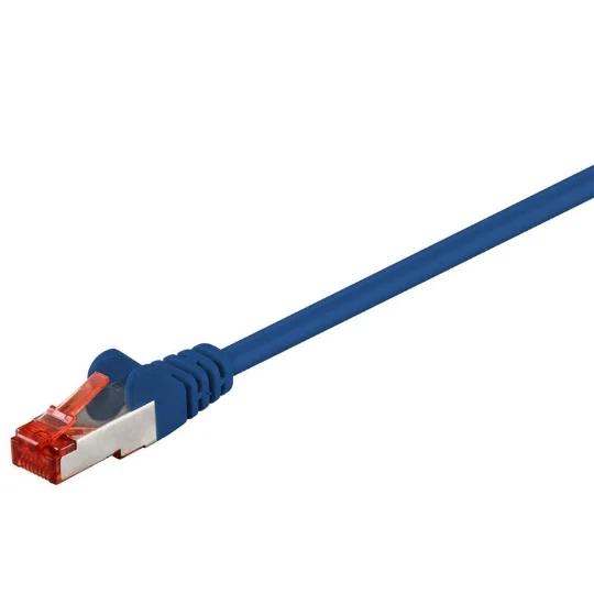 Kabllo për Rrjet Goobay 95462 / RJ45 - RJ45 / Cat.6 / S/FTP / AWG 27/7 / 1000 Mbit/s / 0.5 m - Blu