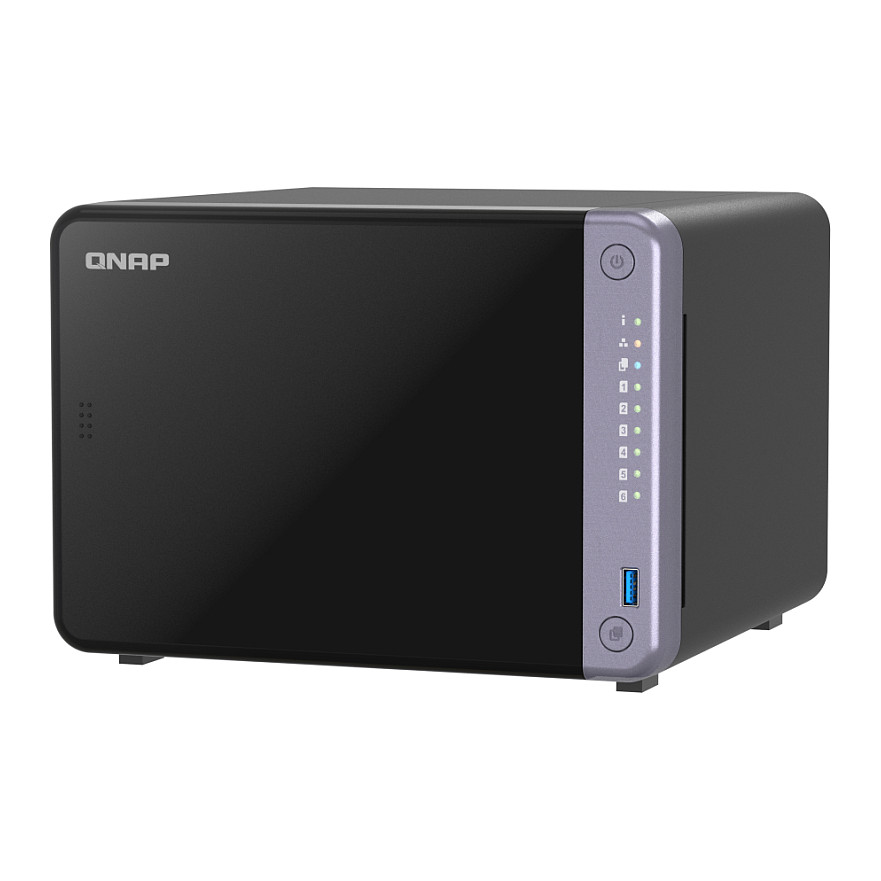 NAS QNAP TS‑632X‑4G / 6‑Bay Desktop / AL524 Quad‑Core 2.0 GHz / 4GB DDR4 (Max. 16GB) / 2×10GbE SFP+ - 5