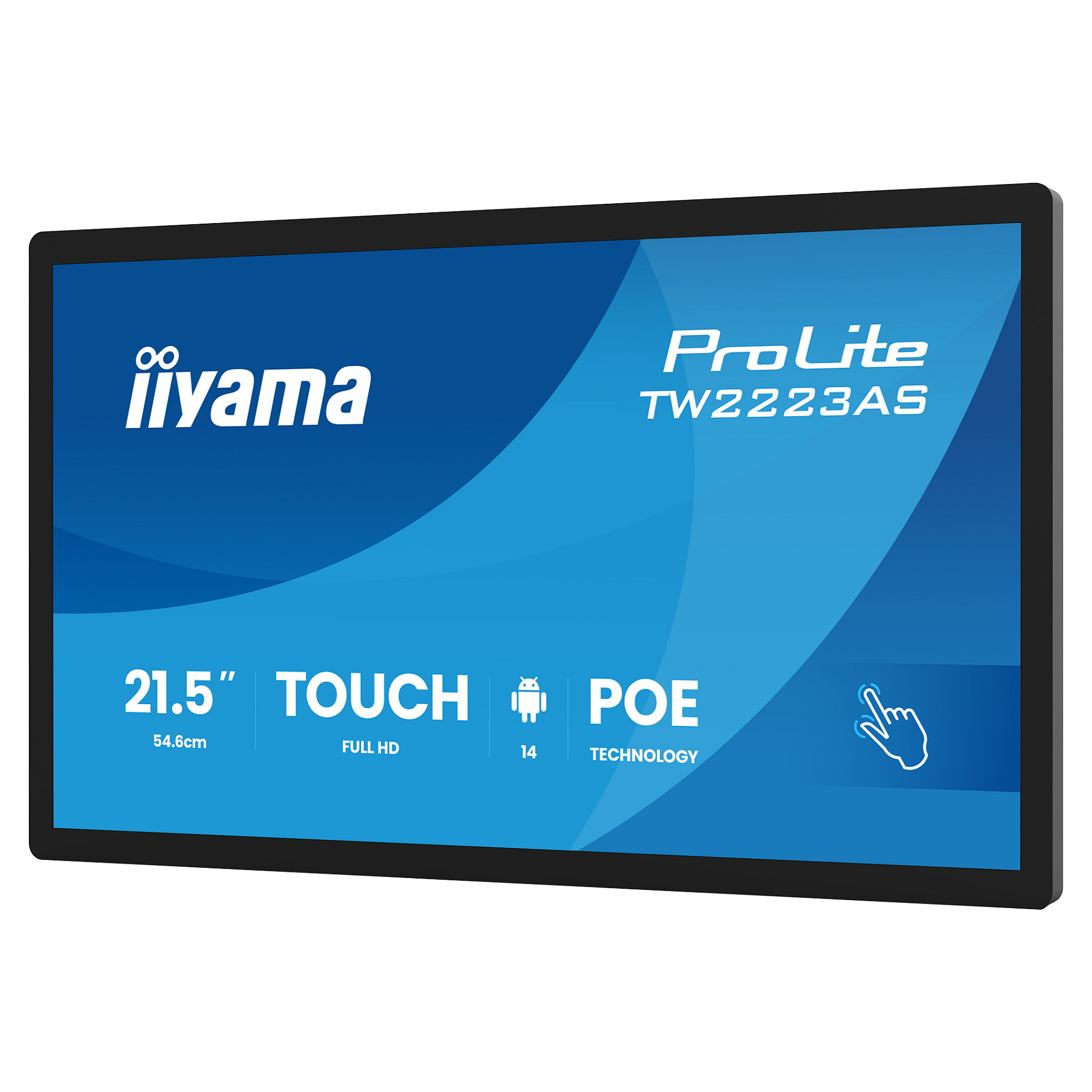 Monitor iiyama55.0cm TW2223AS-B3P / 21.5' / Full HD IPS Multi Touch / 14ms / USB-C+Card Reader - Zezë - 6