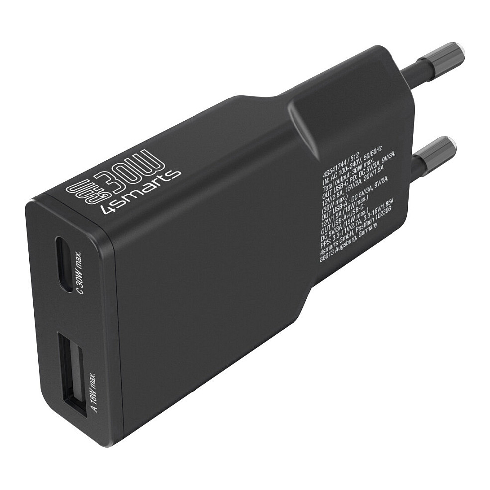 Adapter GaN / 30W / 1x USB-C PD 30W / 1x USB-A QC 3.0 18W / 2-Port / TÜV – Zezë - 4