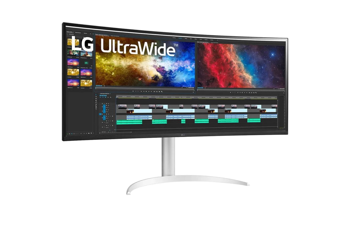 Monitor LG UltraWide 38BQ85C-W, 37.5", UWQHD+ IPS Curved, 75Hz, 5ms, 2x HDMI+DP+USB-C+USB - Bardhë/Argjend - 2