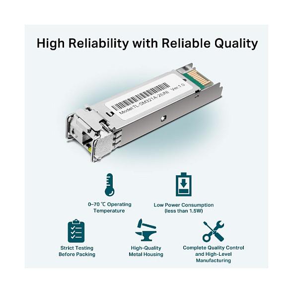Transceiver TP-Link Omada TL-SM321A-2, SFP, 1.25Gbps, Single-Mode, 2km - Argjend - 5