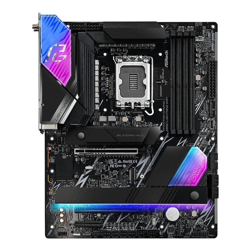 Pllakë Amë ASRock Z890 Lightning WiFi / Intel LGA1851 / DDR5 / ATX / Wi-Fi 7 / 2.5GbE LAN - 3