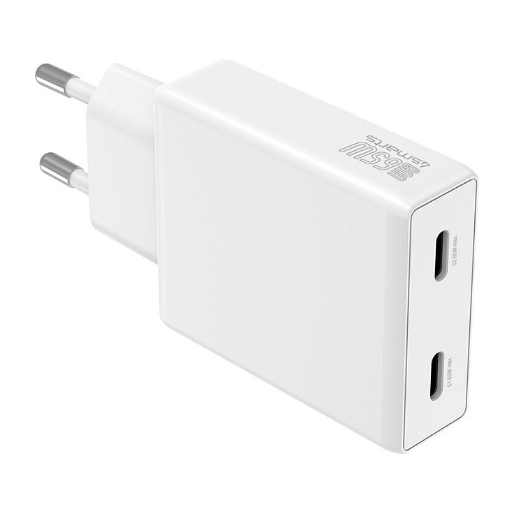 Adapter Wall Charger 4smarts PDPlug Slim Dual 65W GaN 2xUSB-C - Bardhë - 3