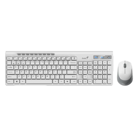 Combo (Tastierë&Maus) Genius SlimStar 8230 / Wireless / Bluetooth 5.3 + 2.4GHz / Multi-Device (3) / Copilot Key / 1200 DPI – Zezë