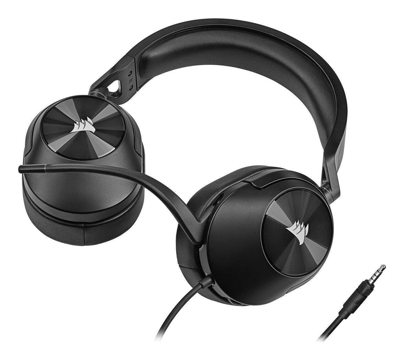 Kufje Gaming Corsair HS55B / Wired / 3.5mm / Driverë 50mm / Mikrofon Flip-to-Mute - Zezë - 3