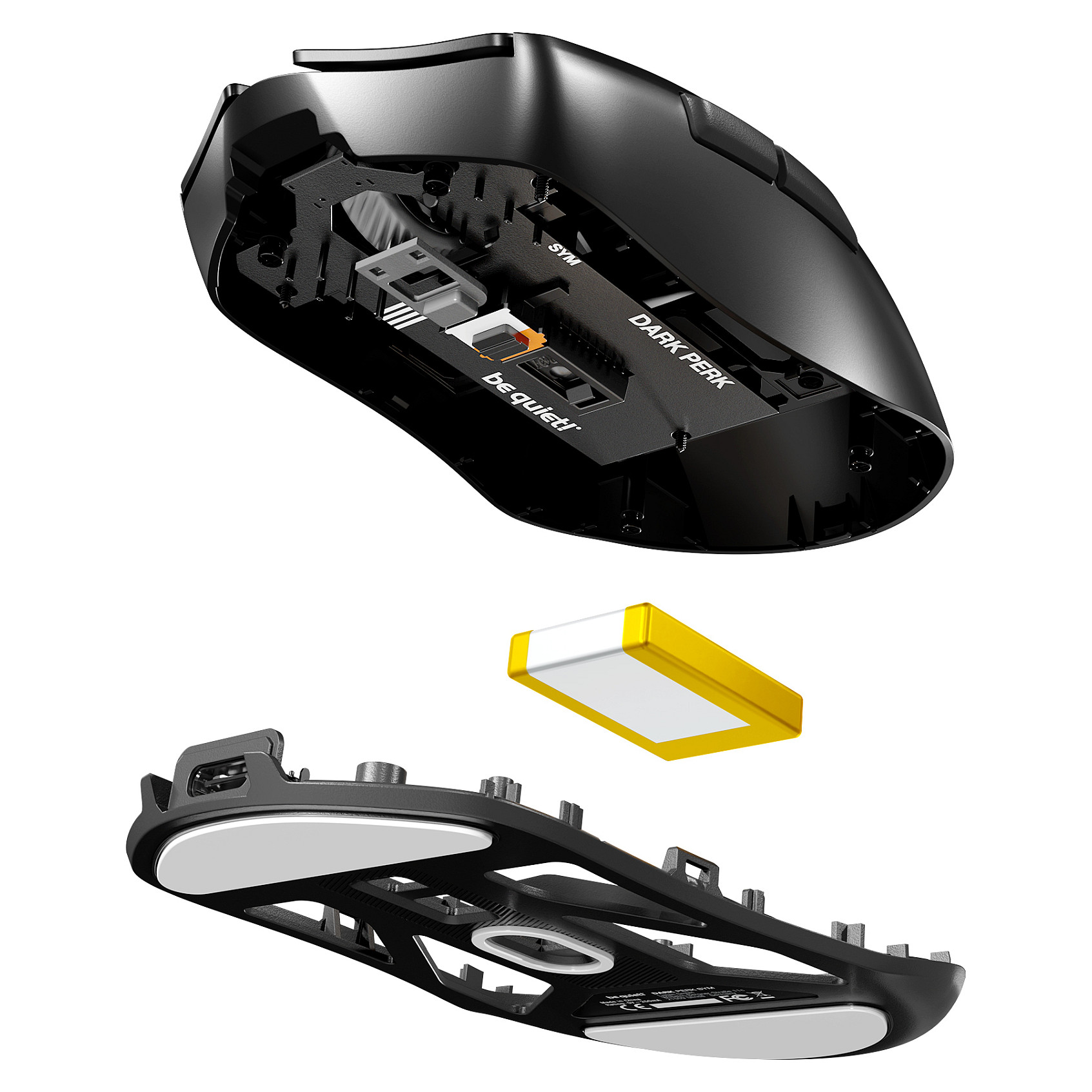Maus Gaming be quiet Dark Perk Sym Wireless / USB  – Zezë - 6