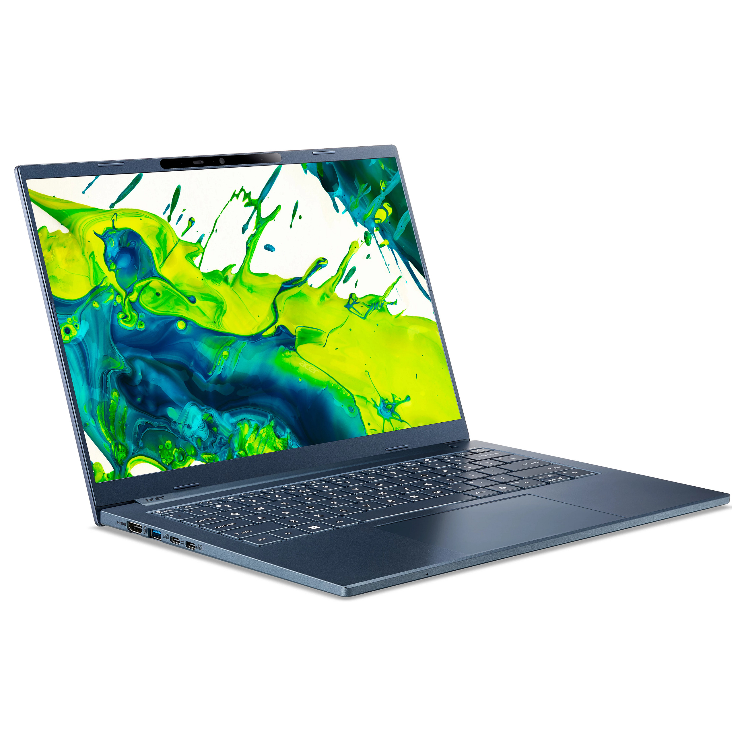 Laptop Acer Aspire 14 AI A14-11M-X0Q0 / Snapdragon X X1-26100 / 32GB LPDDR5x / 1TB / 14" WUXGA IPS 120Hz / Qualcomm Adreno GPU / DE  - Blu e Errët - 2