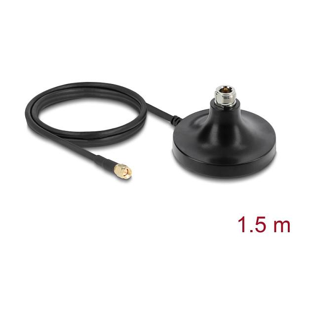 Aksesor për rrjete Delock 81492, Bazë Magnetike për Antenë, N Female në SMA Male, ULA100, 1.5m, IP67 - Zezë - 2