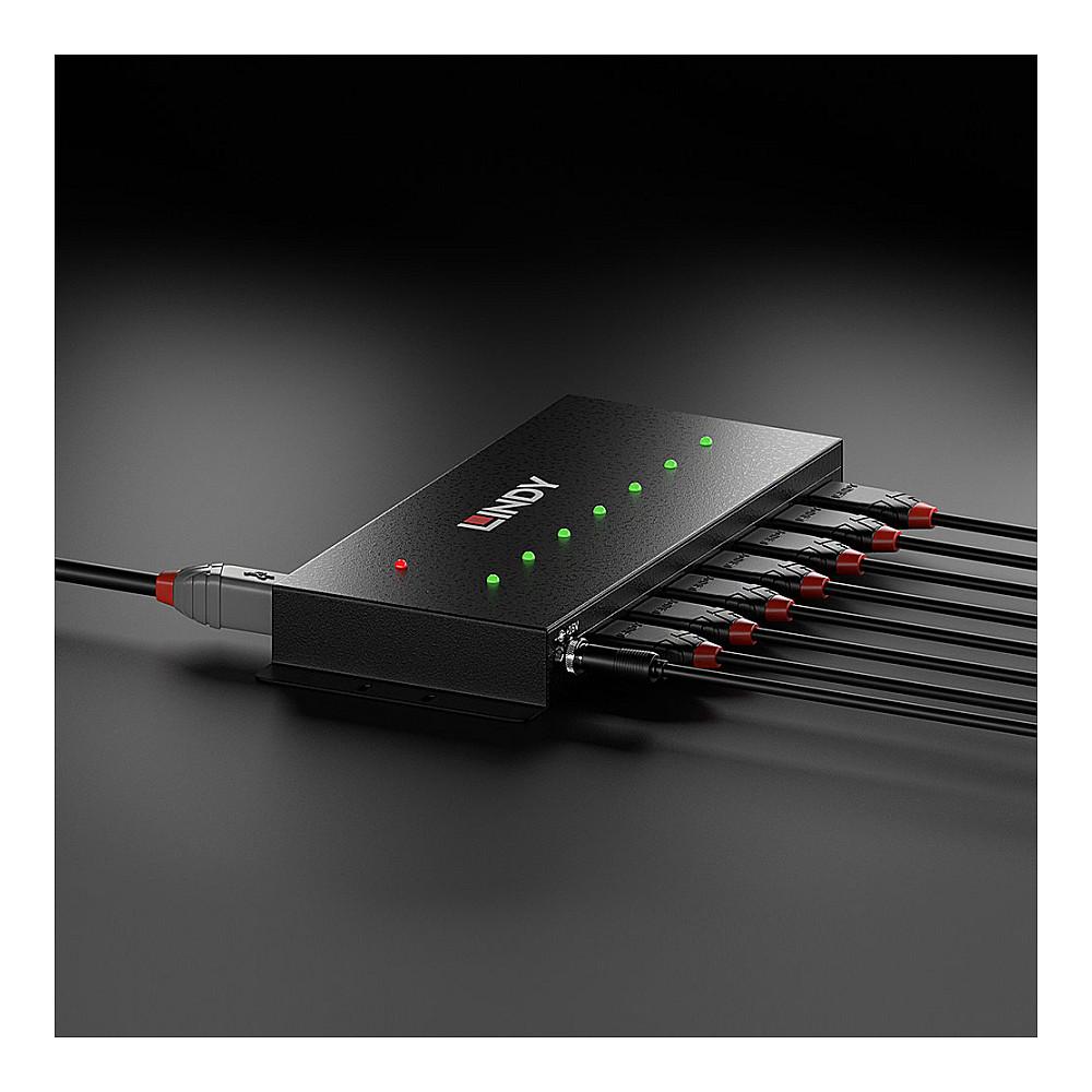 Hub USB Lindy 43128, USB 3.0, 7 Porta, 5 Gbit/s - Zezë - 5