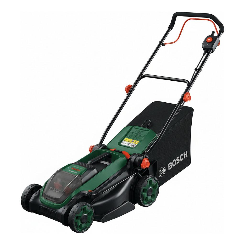 Kositëse Bari me Bateri Bosch Rotak 18V2-43, 2x18V, 43cm, 30–75mm, 50L, 2x4.0Ah - Gjelbër/Zezë
