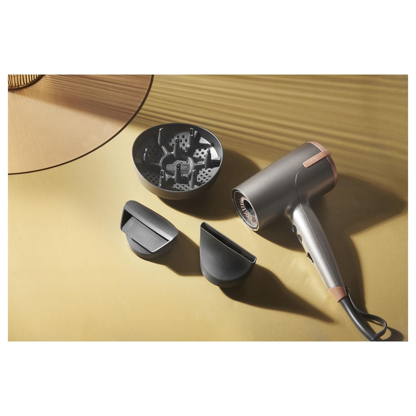 Tharëse për flokë Remington ONE Dry & Style D6077 / 2000W / Dual Ionic / 80M Jone / Thermacare / 120km/h / 8 Kombinime – Zezë - 8